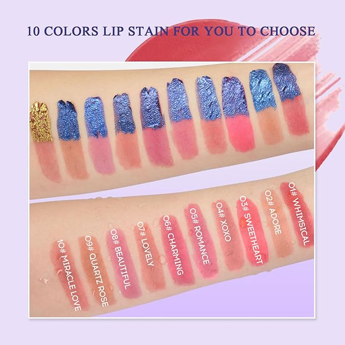 2025 New Peel Off Lip Stain Lip Tint, Matte Natural Mist Lip Tinted, Waterproof Long-Lasting Tear-off Lip Gloss, All-Day Vibrant Kiss-Proof Lip Stain,Smudge & Transfer Proof Lip Stains Masque (03#)