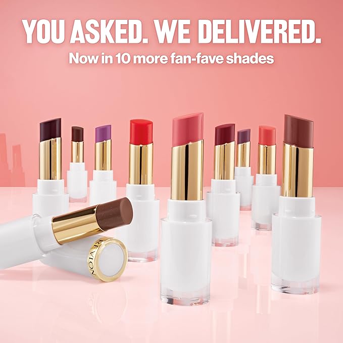 REVLON Super Lustrous Glass Shine Balm, Hydrating Tinted Lipstick, Sheer, Glossy Shiny Finish, 007 Glazed Mauve, 0.11 oz