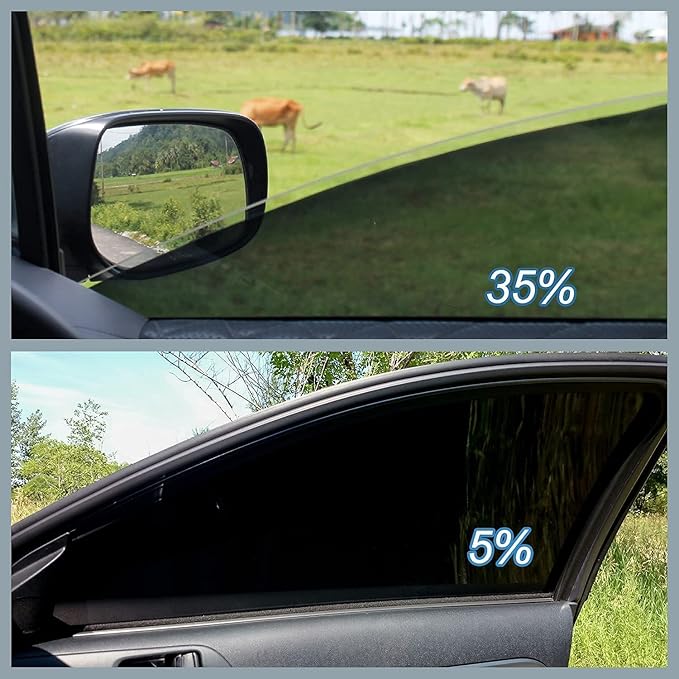35% VLT Window Tint Film for Cars 29.5in x 25Ft Ceramic Window Tints, Blocks 99% UV & IR Rays, Heat Resistant Anti Glare Film for Windshield, Scratch Resistant Sun Shade Auto Tint Roll