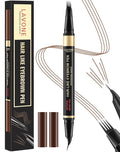 LAVONE Eyebrow Pen, 2-in-1 Eyebrow Pencils for Women with 4 Tip Microblading Eyebrow Pencil and Curved Precise Brow Pencil, Waterproof Eyebrow Pencil Create Full, Natural Hair-Like Brows, Soft Brown