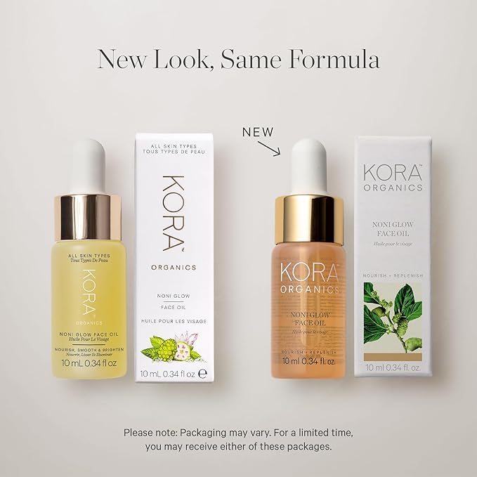 KORA Organics Noni Glow Hydrating Face Oil with Rosehip, Gua Sha Oil, Certified Organic, Cruelty Free, 1.01 fl oz - Beauty Products for Women
