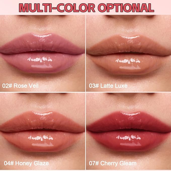 3D Voluming Lip Gloss Long Lasting Moisturizing Lip Gloss for Women Shine and Glowy Finish Lip Makeup