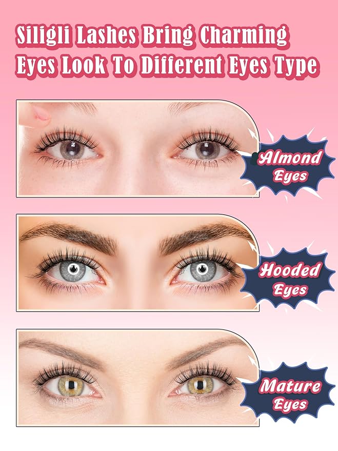 False Lashes Wispy Eyelashes Natural Look 15MM Fake Eyelashes 0.1MM Thin Band Strip Lashes Lightweight False Eyelash 3D Volume Fluffy Eye Lash C Curl Soft Siligli 7 Pair