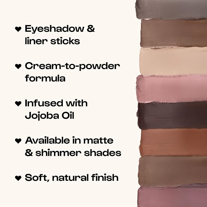 ALLEYOOP 11th Hour Waterproof Cream Eyeshadow Stick – Long-Lasting Eye Shadow Pencil & Eyeliner, Cream to Powder Stick & Highlighter – Smudge-Proof Eyeshadow Shimmer, Penny Passion Shimmer
