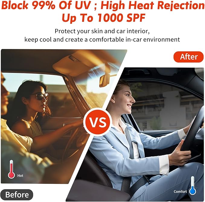 Ceramic Nano Ceramic Window Tint for Cars, Automotive Auto Car Window Tint Film for Car Privacy Film, VLT 35% Percent, Blocks UV/IR Rays, Heat/Glare, 30in-10ft