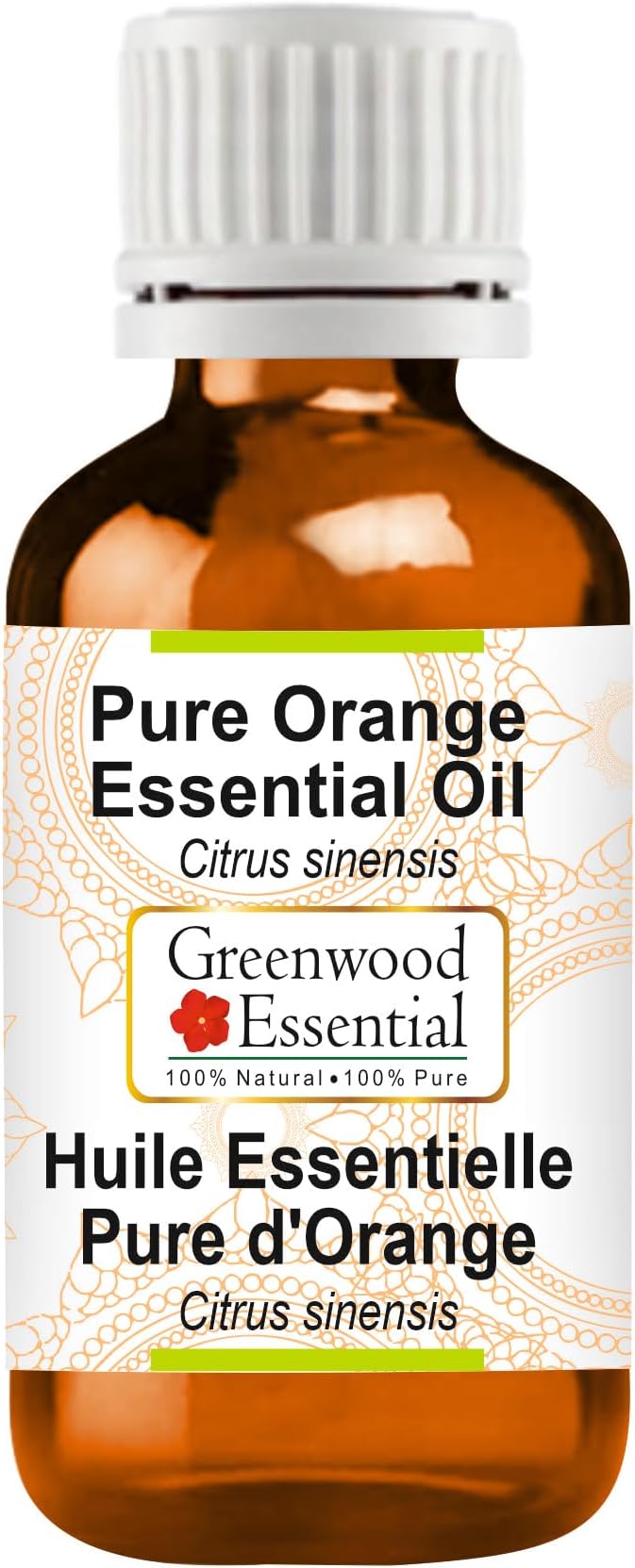 Greenwood Essential Pure Orange Essential Oil (Citrus sinensis) Steam Distilled 5ml (0.16 oz)