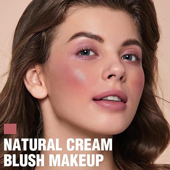 FOCALLURE Cream Blush Makeup,Buildable Blush Stick for Cheeks,Matte and Dewy Finish,Long Wearing,Easy Application,Lightweight Multi Stick,DARK ROSE