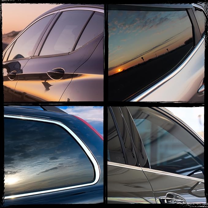 5% VLT Ceramic Car Window Tint Film - (20in * 20ft) Window Privacy Film, 99% Blocks UV & 95% IR Ray, Glare Reduction Blackout Window Film Auto Car Windshield Sun Shade Roll