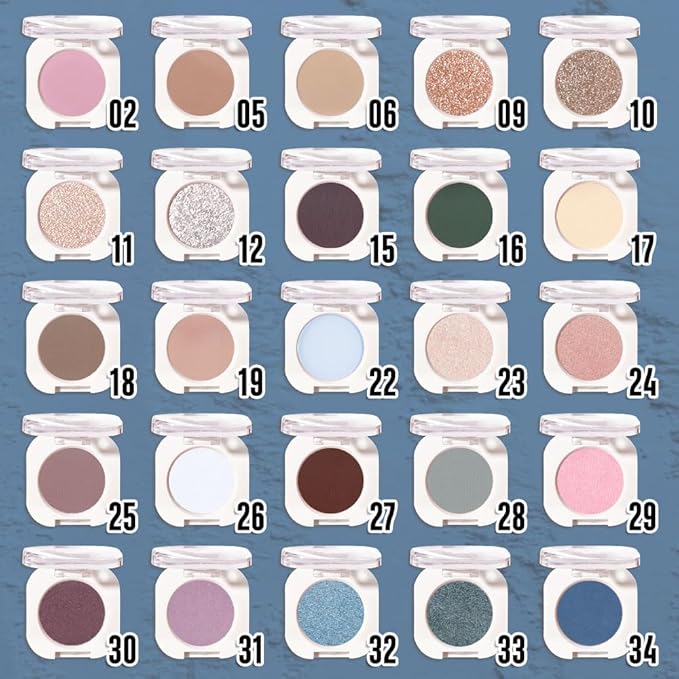 Dark Blue Single Matte Eyeshadow Makeup, Neutral Powde Eye Shadow for Women, Dark Blue Matte Singles Eyeshadow Palette Pigmented Waterproof, sombras para ojos, Girls Monochrome Eyeshadows Gift