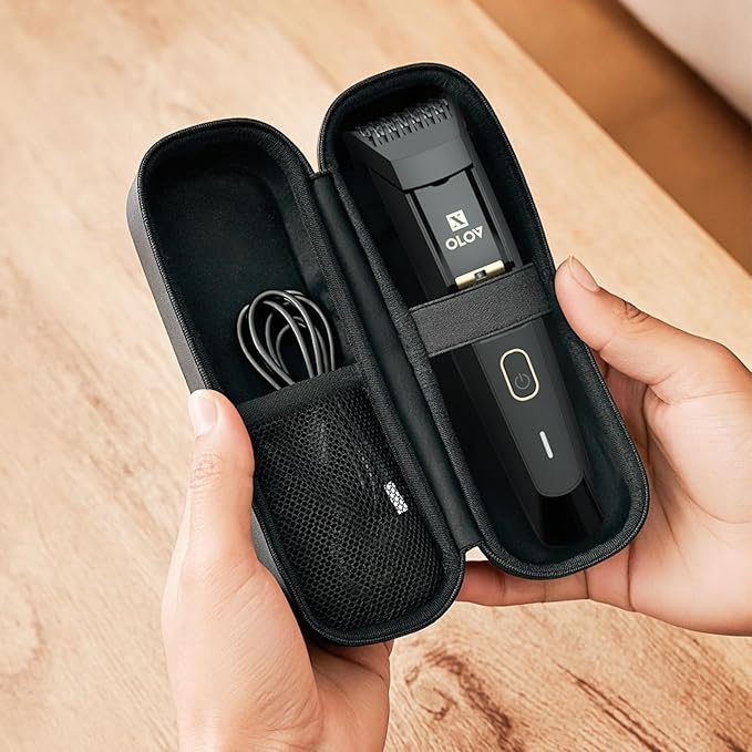 Men's Beard Trimmer - All-in-One Trimmer with Precision Dial - Premium Facial Hair Groomer - Adjustable 20 Length Setting, USB Recharge Dock, Cordless Waterproof Wet/Dry Clipper