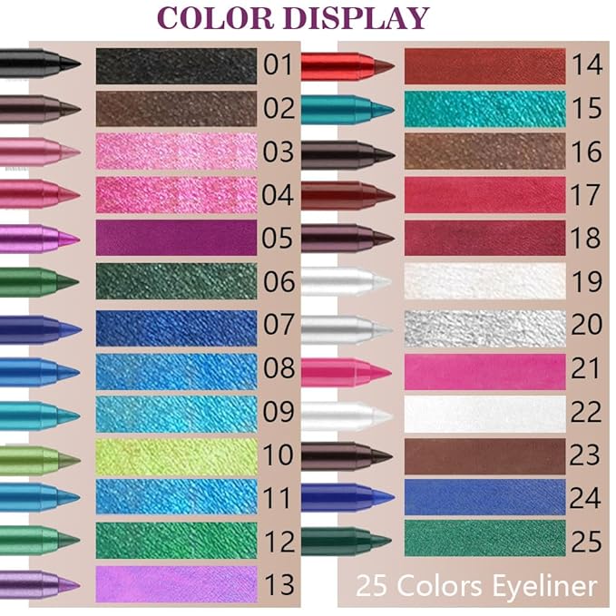 evpct Red Eyeliner Pencils for Eyes, True Red Colored Eye Liner Pencil Pen Makeup Waterproof Smudge Proof, Colored Gel Waterline Eyeliner Liquid, Face Eye Paint Stick Halloween Makeup 17