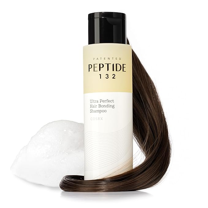 COSRX PEPTIDE 132 Hair Bonding Shampoo - Daily Scalp Treatment for Dandruff, Dry, Itchy or Flaky Scalp - Repairs & Strengthens Damaged Hair with Caffeine & Zinc PCA, For All Hair Types – 6.76 fl oz