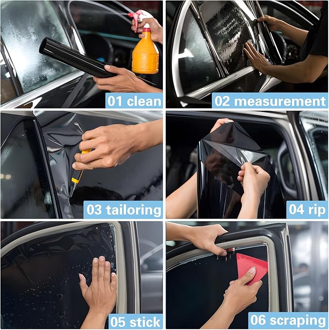 Window Tint Film for Cars, 50% VLT 24" in x 11.5'Ft Ceramic Window Film, Blocks 99% UV & IR Rays, Heat Resistant Anti Glare Film for Windshield, Scratch Resistant Sun Shade Auto Tint Roll