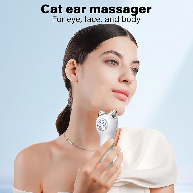Warming and Cooling Firming Device, Light Face Tool with Vibration, Electric Skin Care Kit, Facial Massager with 46-70℉ Cold, 100-117℉ Hot