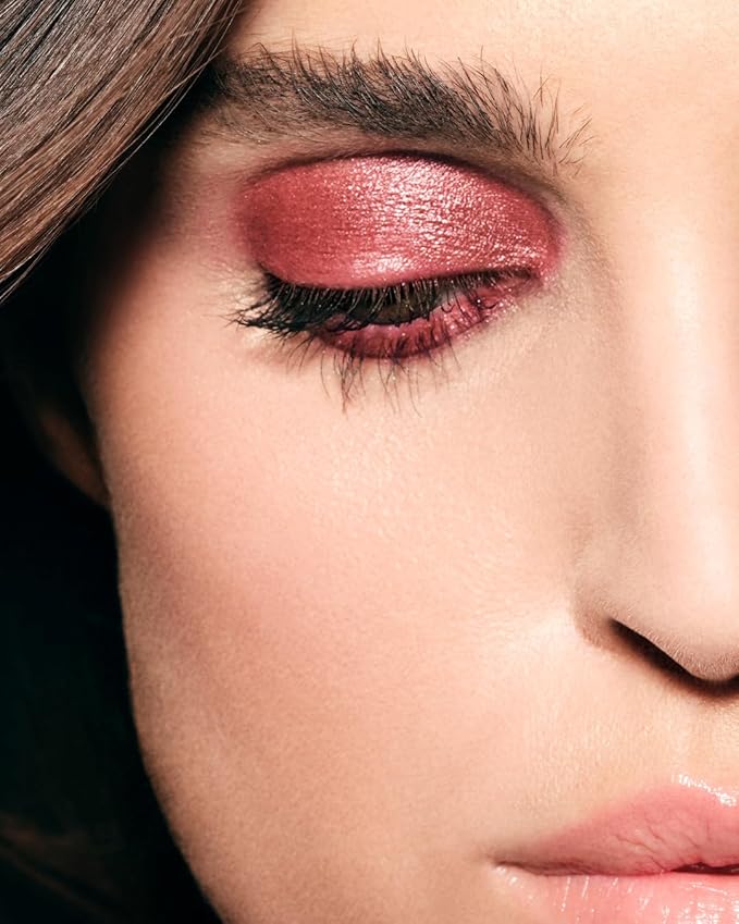 MAKE Beauty Multi-Chromatic Eye Shadow. Metal Reflecting Luminous Foil Finish Creamy, Buildable, Dimensional Long-wear, Crease-proof Powder Eyeshadow, Multichrome Shade - Rover, Magenta Pink