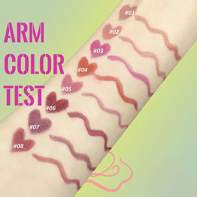 Matte Finish Lip liner and Nourishing Lip Gloss Kit for Women, High Pigmented Natural Nude Pink Red Brown Lip Pencil Makeup Long Lasting Moisturizing Plumping Lip Oil Gloss Winter Care (#04)