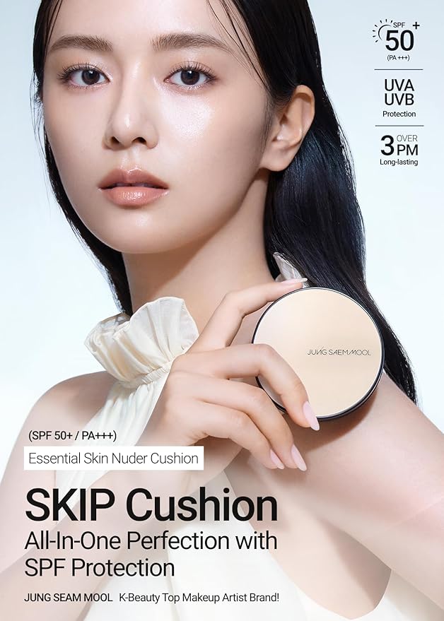 JUNG SAEM MOOL [ SPF ] Essential Skin Nuder Cushion (19 Pink Light) | Refill Included (0.98 Fl Oz) | SPF50 Broad Spectrum | Natural Finish | Makeup Artist Brand