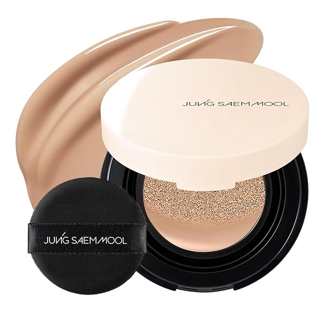 JUNG SAEM MOOL [ Mini ] Essential Skin Nuder Cushion Mini 25N Bronze 0.17 Fl Oz, Natural Radiant Finish Cushion Foundation with Buildable Coverage, Lightweight Texture, Korean Foundation Makeup