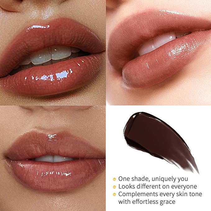 2Pcs Honey Lipstick Tinted Lip Balm, Black and Pink Lipstick, Hydrating Natural Glossy Lip Balm, Sheer Lightweight Color, Moisturizing Lip Makeup Lip Care Balm for Repairing Dry Lips