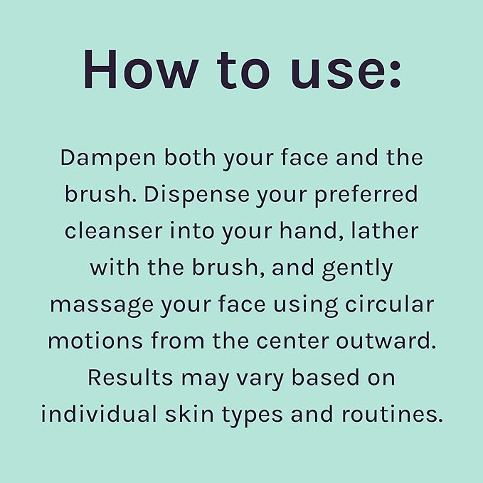 LOLLIPOP Dual-Sided Facial Cleansing Brush | Palm Size Silicone Face Exfoliator and Soft Fiber Cleanser | Manual Face Scrubber for Pores, Makeup Removal, Blackhead and Skincare Routine, Plum