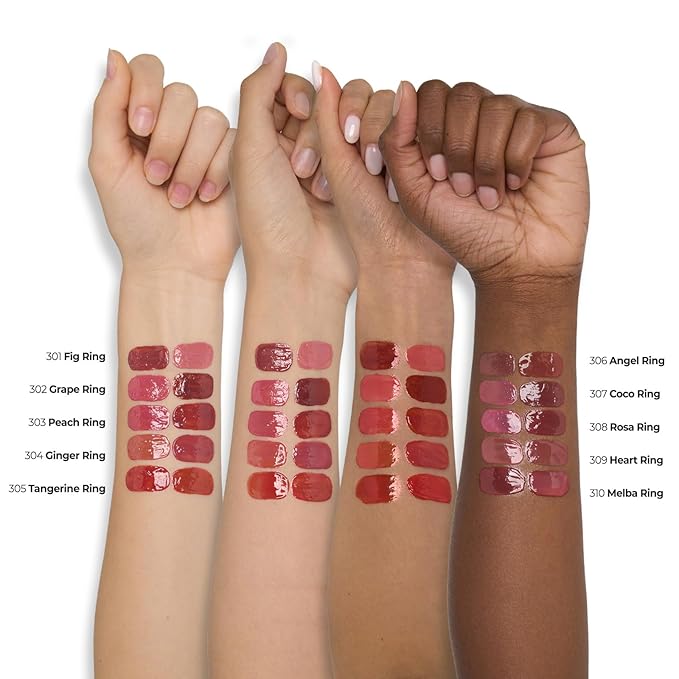 Laka Jelling Nude Gloss, 4.5g/0.15oz, Sheer Hydrating Lip Oil with No Stain, Non-Sticky, Nourishing Gloss for a Fresh, Glowy Look, Vegan, Clean Beauty Makeup, K-Beauty (#302 Grape Ring)