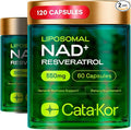 NMNH Supplement Alternative – Liposomal NAD+ Resveratrol – 30-Day Supply – Third-Party Tested – 120 Capsules – Advanced NAD+ Supplement - Pack of 2