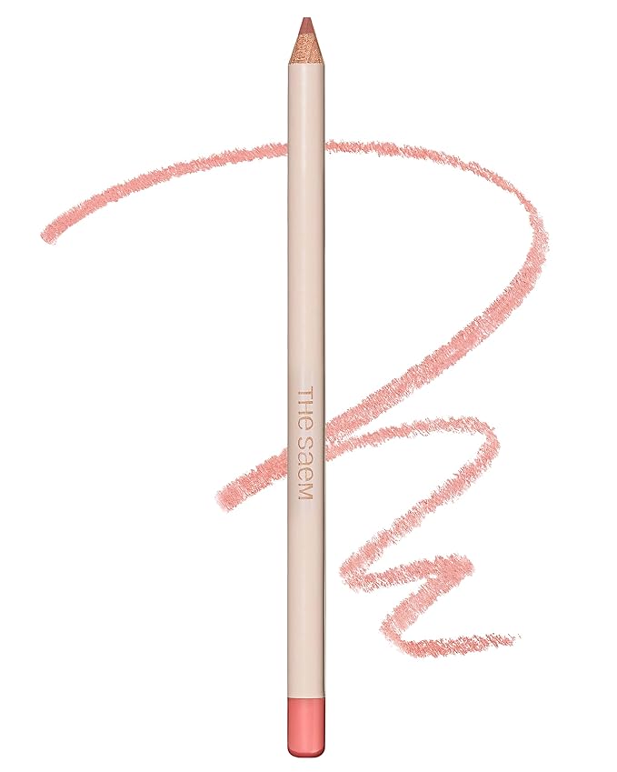 THESAEM Cover Perfection Lip Pencil - Slim, Easy-Blend & Overlip Makeup, Creamy Matte Lip Liner, Long-Lasting with Built-In Sharpener (07 Close)