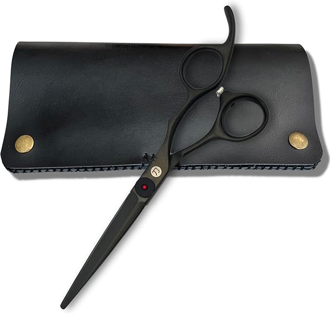 Scissors for Haircutting Professionals - Matte Black Finish - Long Lasting, Sharp Edge for Easy Hair Cuts - 440C Stainless Steel (5.5 Inches)