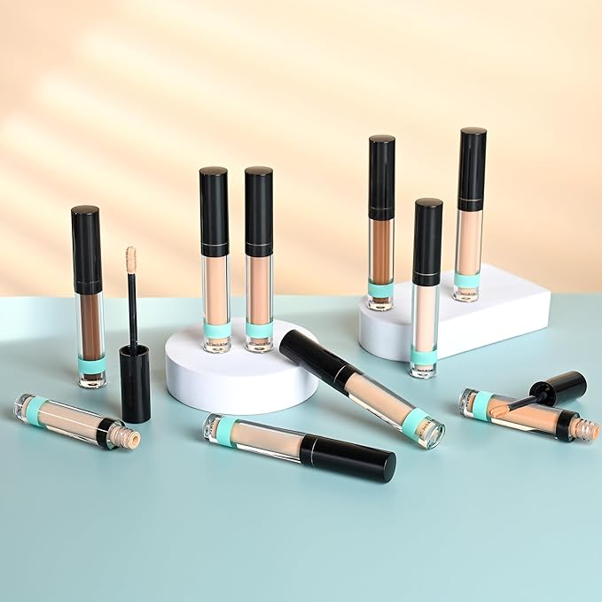 Full Coverage Liquid Concealer, Foundation Makeup for Women, Cover Blemishes & Under-Eye Circles, Spots, Matte Finish, Hydrating Primer for Correct, 0.06 fl oz,Vegan&Cruelty-Free A03#Light Medium