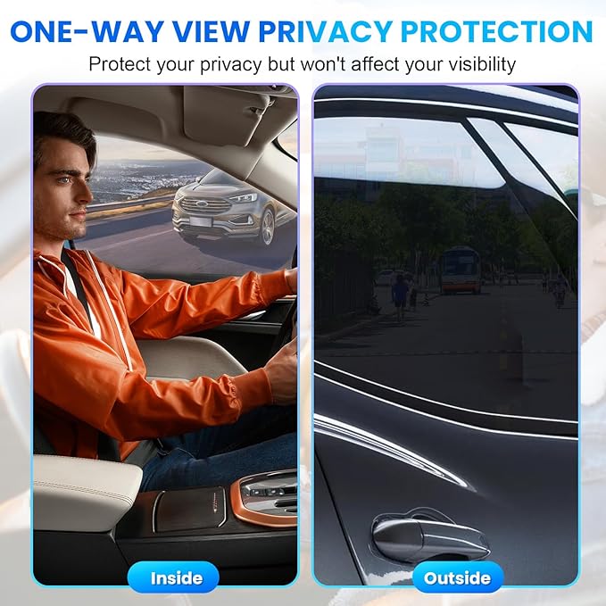 Car Window Tint 20% VLT - 20" in x 10' Ft Nano Carbon Window Tint Privacy Film for Car, Heat & UV Blocking, Glare Reduction and Scratch Resistant Automotive Tinting Roll