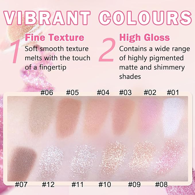 Glitter Eyeshadow Champagne Glow, Ultra Fine Shimmer, Buildable Formula, Daily Multiuse Glossy Eyes Makeup (09 Moonstone)