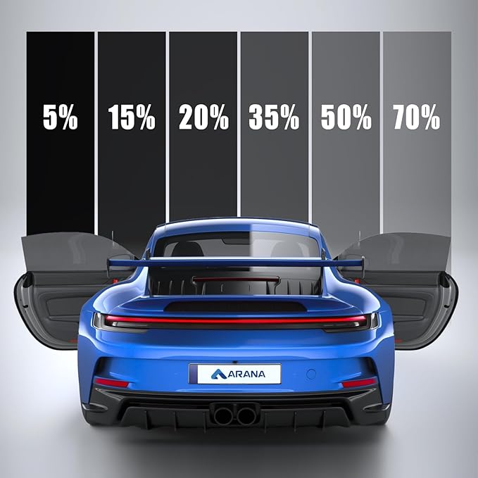 ARANA Ceramic Window Tint Car 50% Percent, Automotive 50% Window Tints Professional Privacy Film for Car Trucks, Heat Control 99% UV Block Anti Glare & Scratch 24" in x 15'Ft