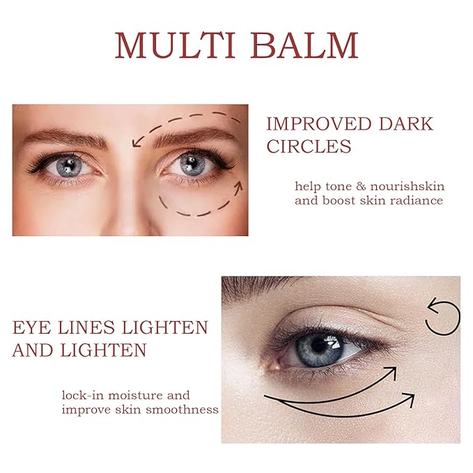 Calcium Volume Multi Balm, Wrinkle Core Stick, Collagen Moisturing Stick, Hydrating, Almond & Vitamin E for Lip Balm Eye Cream Neck. 3pcs