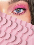 Lashes Natural Bottom Lashes 8mm Lower False Eyelashes Natural Look Strip Lashes Extention Wispy Bottom Eyelashes Fake Lashes Pack 7 Pairs