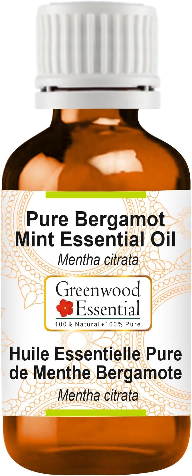 Greenwood Essential Pure Bergamot Mint Essential Oil (Mentha citrata) Steam Distilled 15ml (0.50 oz)