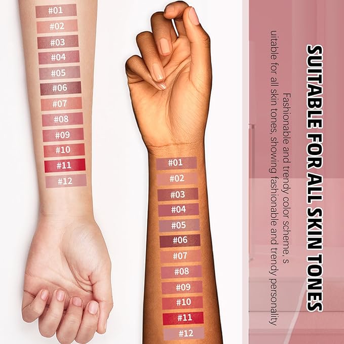 Matte Lip Gloss, Lip Gloss Silky Smooth Finish, Lipgloss Makeup Colorful and Creamy Texture, Lipstick for Every Occasion, Lip Oil Moisturizing and Hydrated #04