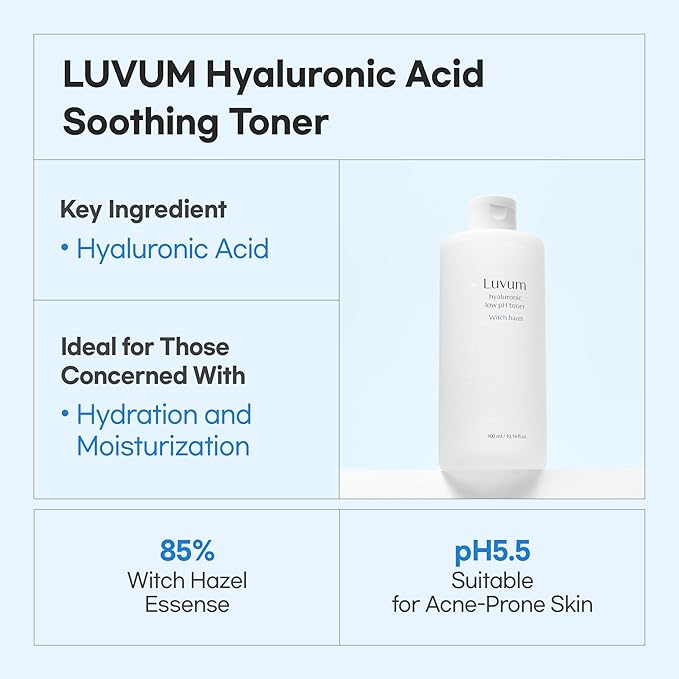 Witch Hazel Hyaluronic Low pH Toner, Witch Hazel, Hyaluronic Acid, pH 5.5, 10.15 fl. oz