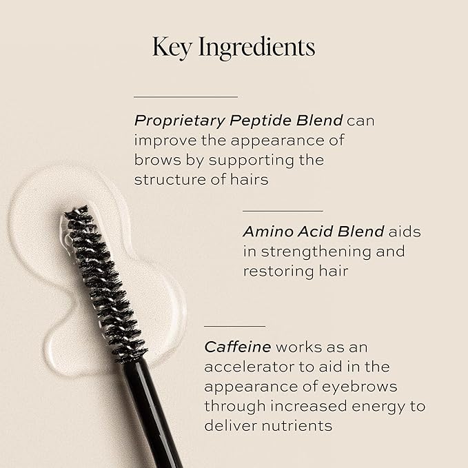 DIME Beauty Eyebrow Enhancing Gel, Clear Eyebrow Gel to Promote Fuller, Thicker, Stronger Brows, 0.20 oz / 6 mL