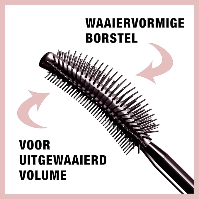 Maybelline Lash Sensational Washable Mascara, Lengthening and Volumizing for a Full Fan Effect, Very Black, 1 Count