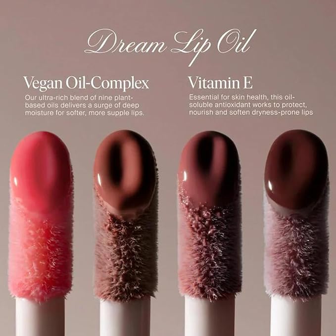 Summer Fridays Dream Lip Oil - Tinted Lip Oil with Moisturizing Sheer Coverage, High-Shine and Deep Hydration - Non-Sticky Formula for Long-Lasting Softness - Pink Cloud (0.15 Oz)