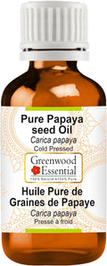 Greenwood Essential Papaya seed Oil (Carica papaya) | Cold Pressed | Natural | Undiluted | For Diluting Essential Oils | For Skin & Massage | Men & Women | 100ml (3.38 oz)