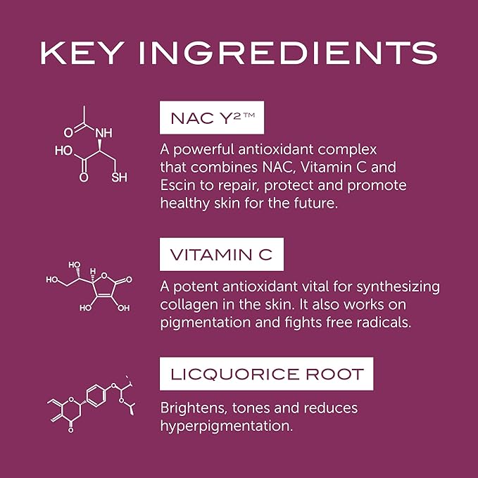 111SKIN Y Theorem Repair Light Serum NAC Y2, Lightweight Serum for Sensitive & Oily Skin, Soothes Redness & Fine Lines, 1.01 oz