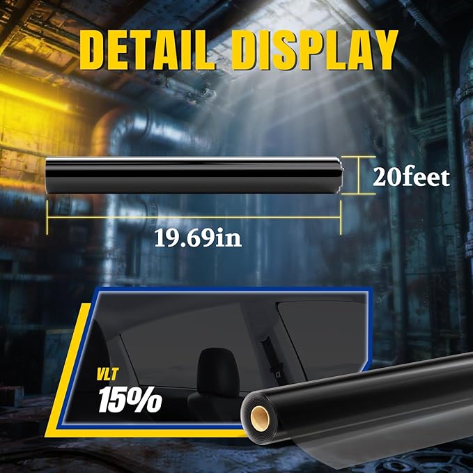 ARANA Car Window Tint 15% Percent - 20" X20FT Automotive Nano Ceramic Window Tints Privacy Film for Car Trucks, 99% UV Blocking Sun Heat Control Anti Glare & Scratch