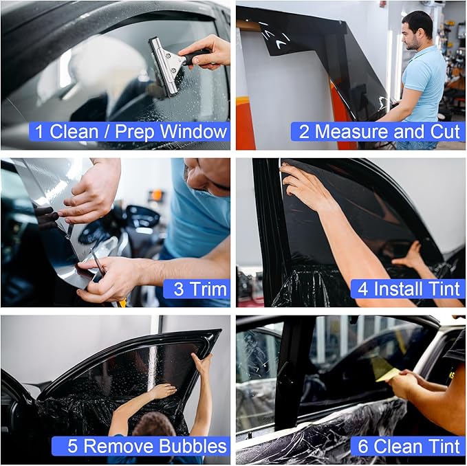 Auto Window Tint Film Roll - 35% VLT Privacy, UV Protection, Scratch & Heat Resistant - Blackout Shade for Car Windows - Nano Carbon Formula - Automotive Baby Protection - 24" x100' Roll