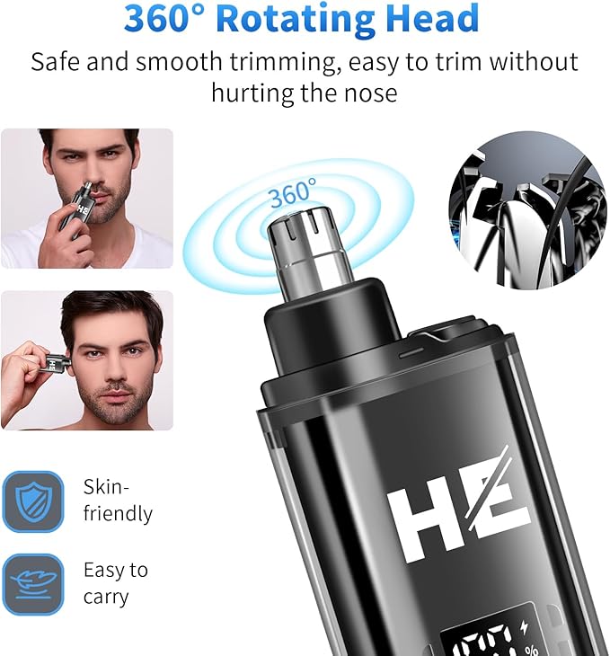 HIENA PRO Professional Cordless Hair Clipper for Men, Beard Trimmers, Electric Foil Shavers and Nose Hair Trimmer Set, Rechargeable Barber Clipper and Hair Cutting Grooming Kit