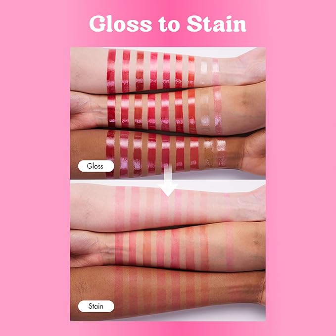 COLORGRAM Fruity Glass Tint 01 Flashing Apricot | Korean Long Lasting & Waterproof Lip Stain | Glossy Dewy Lip Gloss with Apricot Coral Shade | Buildable, Blendable, Moisturizing | 0.11 Oz