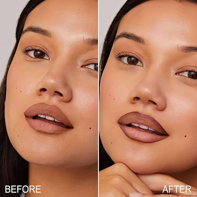 OETUIOW Lip Stain Peel Off - Lip Gloss Long Lasting and Waterproof Non-Stick Cup, Highly Pigmented Color Lip Makeup, Transfer-proof Lip stain for Women (Nude)