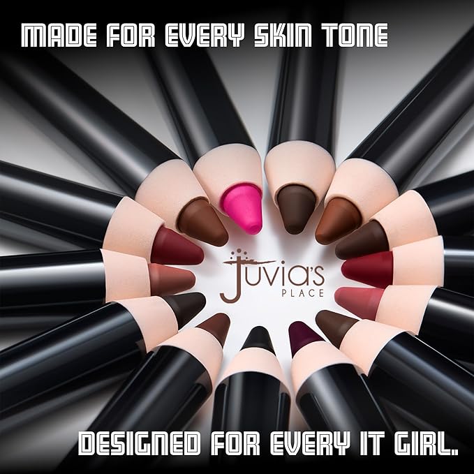 Juvia's Place Long Wear Lip Pencil – Ruby – Waterproof & Kiss-proof, Long Lasting Lip Liner, Smooth Makeup Application - Soft Matte Finish Base for Lipstick - 13 Hours of Wear for Everyday Use
