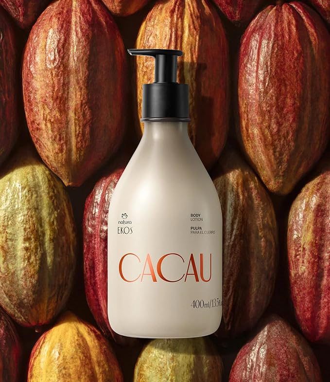 Natura Ekos Cacau Collagen Boosting Body Lotion - Vegan Skin Care - Moisturize & Firm Skin Texture - Boost Collagen Production - Brazilian Beauty Secrets - Self Care & Body Care - 13.5 fl oz (400 ml)
