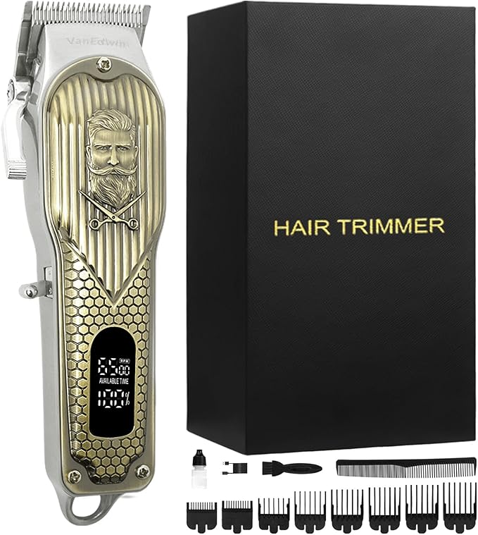 VanEdwinPro Professional Cordless Hair Clippers for Men, Heavy Duty Cutting Performance, Premium Feel Texture & Grip, Mens Hair Clippers for Barbers, Quiet Hair Trimmers for Men & Kids